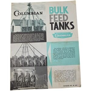 Columbian Bulk Feed Tanks MIX-O-MATIC Brochure Vintage Farm Equipment